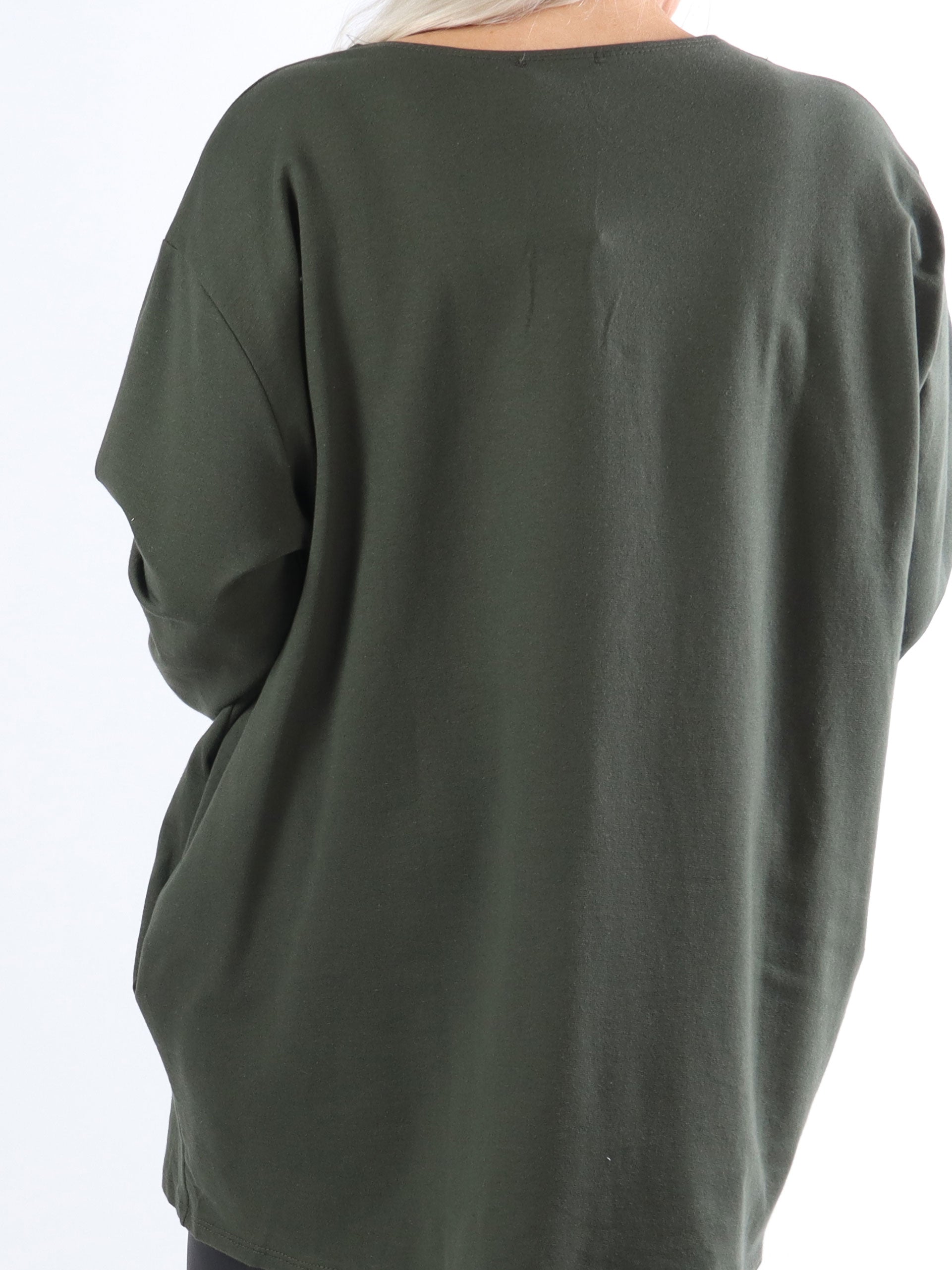 Limitless - Plus size joggingbluse med tekst og similisten